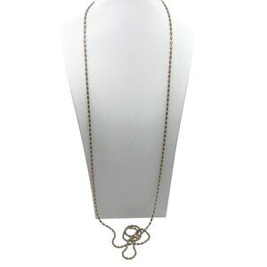 Vintage Gold & Silver-Tone Bead Chain Necklace